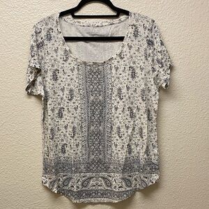Lucky Brand Paisley Print Short Sleeve Tee